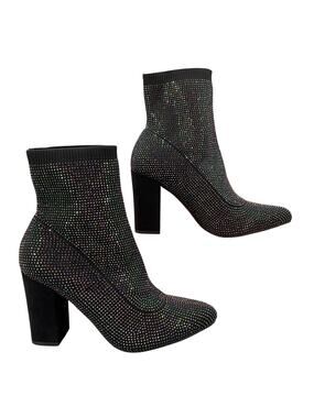 NEW Wild Pair Women’s Baybe Bling Sock Booties Black Size 7M